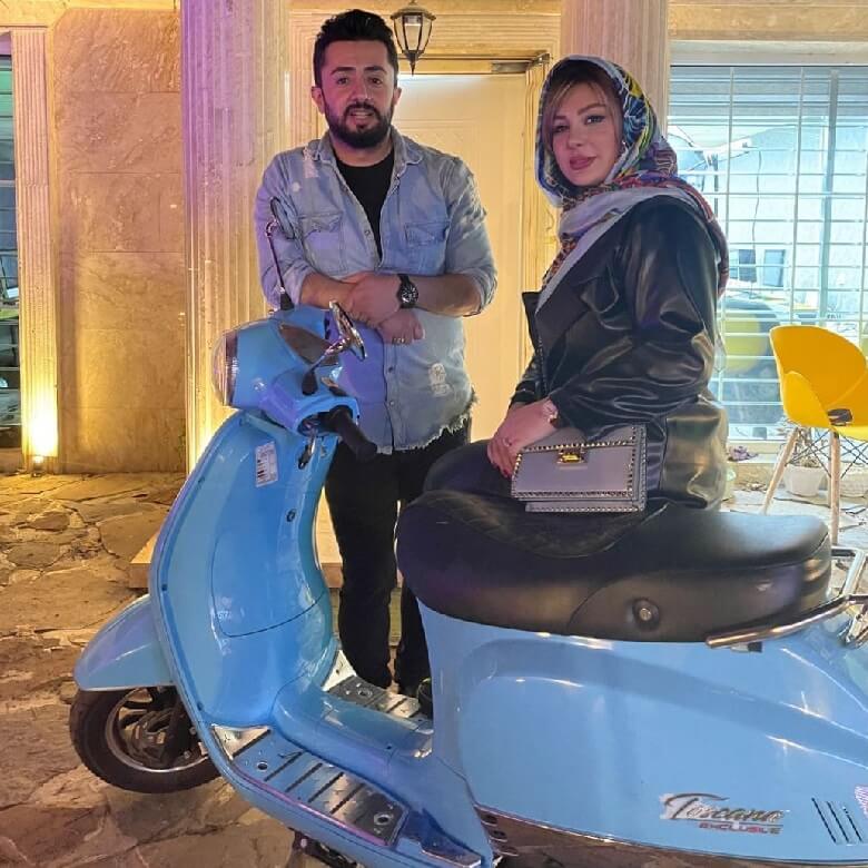 نیوشا صیغمی با مرد غریبه و موتور لاکچری موتورسواری کرد.