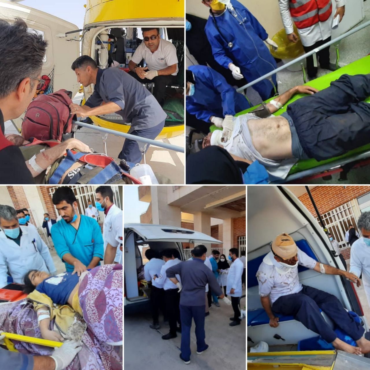 عکسی تلخ از مصدومان حادثه قطار مشهد- یزد