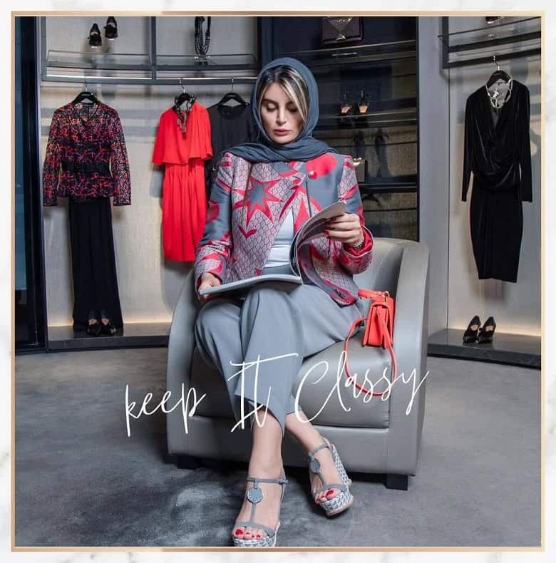 نگار فرهمند همسر پژمان جمشیدی مدلینگ باحجاب دارد.