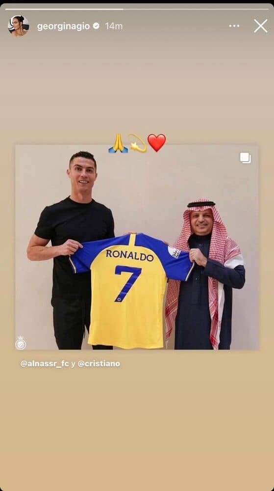 نخستین واکنش نامزد رونالدو به حضور او در النصر