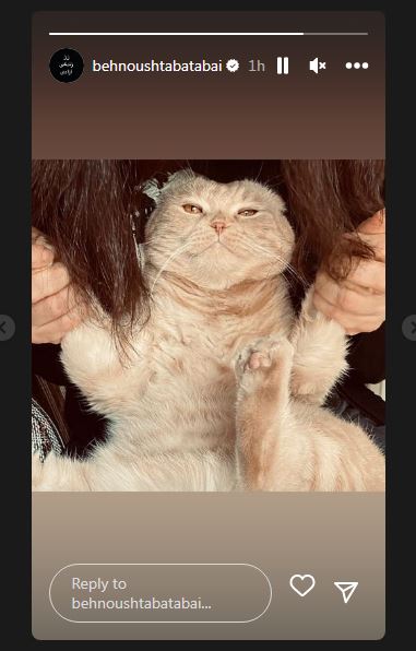 عکس/ رفتار عجیب بهنوش طباطبایی با حیوان خانگی‌اش جنجالی شد