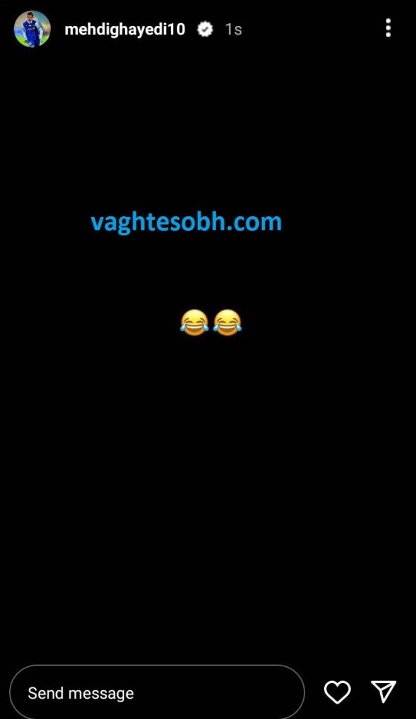 عکس/ طعنه آتشین مهدی قائدی خطاب به پرسپولیسی ها