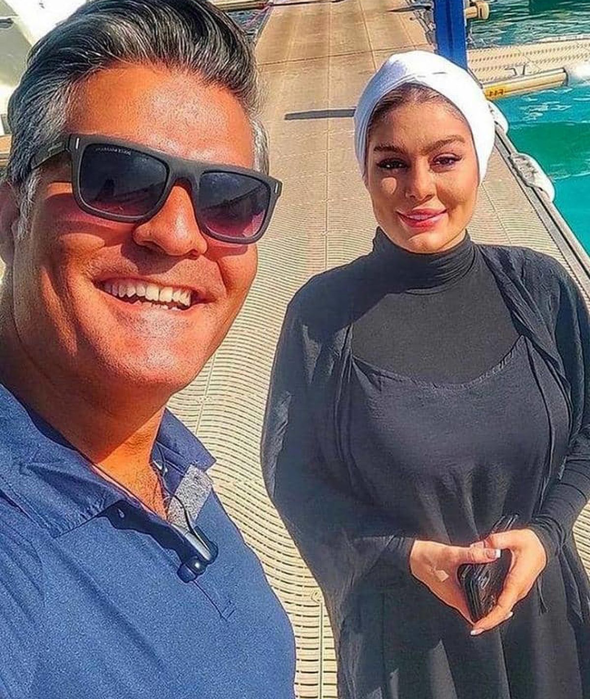 "سحر قریشی" در لب استخر/ عکس "سحر قریشی" در لب استخر/ عکس