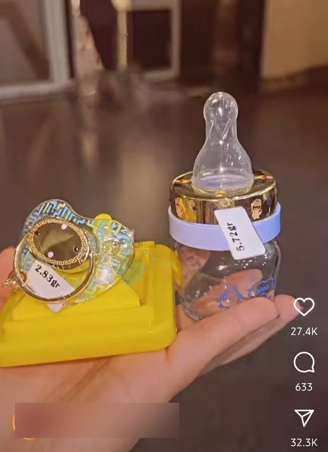 شیشه شیر و پستونک طلا برای بچه مایه دارها از راه رسید/ عکس