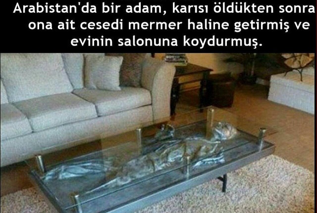 مرد سنگدل از جنازه زنش یک میز عجیب پذیرایی ساخت/ عکس