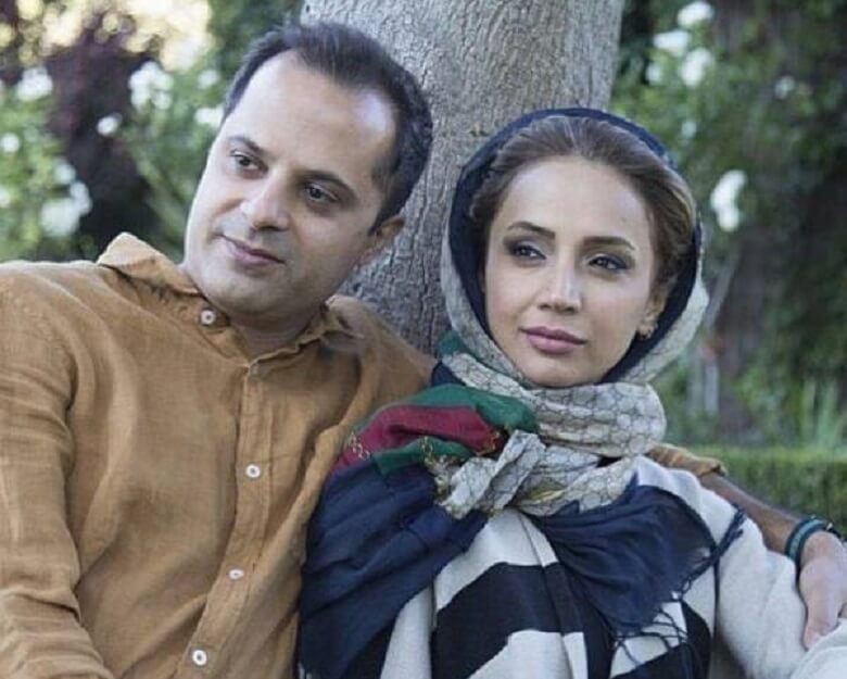 شبنم قلی خانی همسرش را محکم در آغوش گرفت.